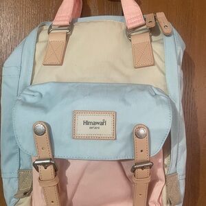Himawari Pastel Blue and Pink Women's Backpack